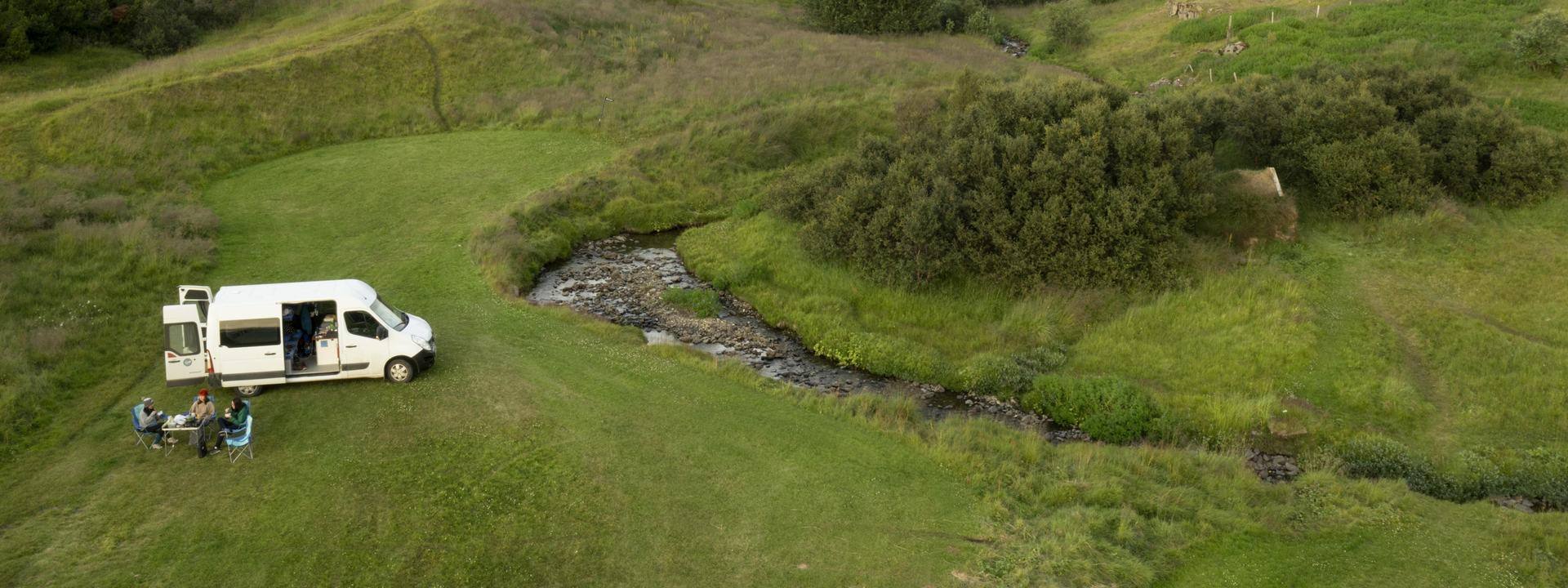 Campervan in the countryside: motorhome buyers covering England, Scotland and Wales